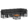 vidaXL Tuinbankenset 7 st Zwart en Donkergrijs poly rattan