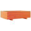 vidaXL Plantenbak 90x60x26,5 cm massief grenenhout wasbruin