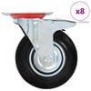 vidaXL 8 st Zwenkwielen 125 mm