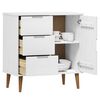 vidaXL Dressoir MOLDE 76,5x40x80 cm massief grenenhout wit