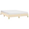 vidaXL Bedframe zonder matras stof cr&egrave;mekleurig 140x200 cm