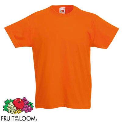 Fruit of the Loom Kindershirt origineel 5 st 128 oranje