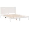 vidaXL Bedframe extra lang zonder matras massief hout wit 140x220 cm