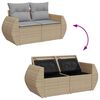 vidaXL Tuin Sofa Set 10 pcs Beige en Licht Grijs Poly Rattan