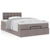 vidaXL Ottoman bed met matras 120x200cm stof taupe