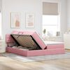 vidaXL Opslag bed met matras met hoofdeinde Roze 90 x 200 cm