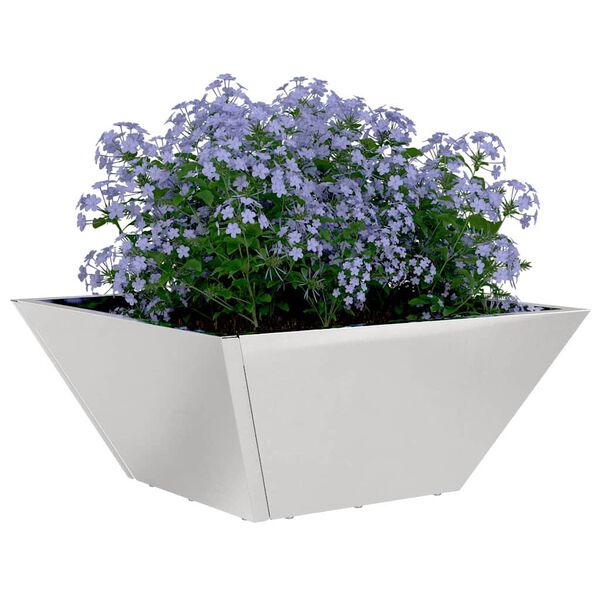 vidaXL Tuin Bloempot 5 pcs Zilver 35 x 35 x 15 cm Roestvrij staal