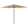 vidaXL Parasol met stalen paal 288x288x225 cm bruin