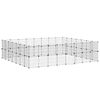 vidaXL Huisdierenkooi met deur 60 panelen 280x245x70 cm staal zwart