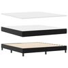 vidaXL Boxspringbed met matras Zwart 180 x 200 cm Kunstleer