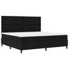vidaXL Boxspringbed met matras met hoofdeinde Zwart 200 x 200 cm Stof
