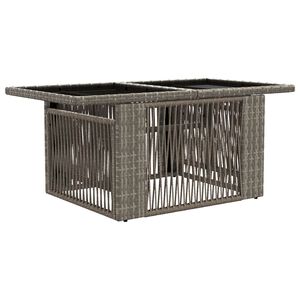 vidaXL Tuinstafel met opklapbare functie Grijs 100 x 55 x 37 cm