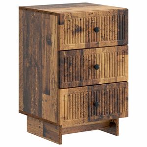 vidaXL Nachtkastje met lade Oud hout 43 x 41 x 66,5 cm Bewerkt hout