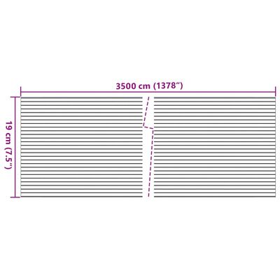 vidaXL Tuinscherm marmergrindpatroon 35x0,19 m PVC grijs