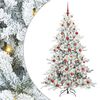 vidaXL Kunstmatige Inklapbare Kerstboom Wit 180 cm PVC en staal