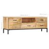 vidaXL Tv-meubel 130x30x45 cm massief mangohout