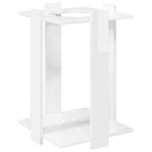 vidaXL Biljartkeu standaard Bewerkt hout 42 x 43 x 60 cm Hoogglans Wit