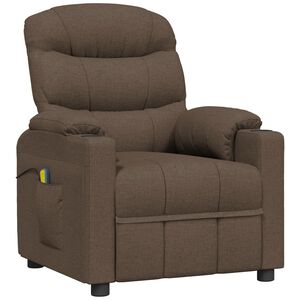 vidaXL Massagestoel stof bruin