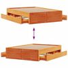 vidaXL Bedframe zonder matras met lades grenenhout wasbruin 150x200 cm