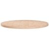vidaXL Tafelblad rond &Oslash;80x2,5 cm onbehandeld massief eikenhout