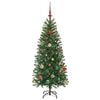vidaXL Kunstkerstboom met 150 LED met standaard Groen 150 cm PE en PVC