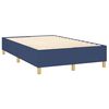 vidaXL Boxspring met matras stof blauw 120x190 cm