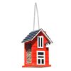 HI Vogelvoederhuisje hangend 14x12x22 cm rood en wit