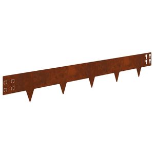 vidaXL Gazonrand 20 st 100 x 15 cm Staal Roestig
