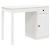 vidaXL Bureau 100x50x75 cm massief grenenhout wit