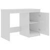 vidaXL Bureau 100x50x76 cm bewerkt hout hoogglans wit