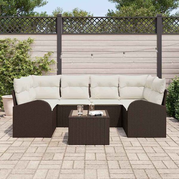 vidaXL Tuin Sofa Set Bruin 55 x 55 x 37 cm poly rattan