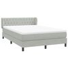 vidaXL Boxspring met matras fluweel lichtgrijs 160x210 cm