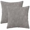 vidaXL Kussen met kussen HEERLEN 2 st Lichtgrijs Microfiber Fleece