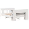 vidaXL Bed met boekenkast zonder matras grenenhout wit 160x200 cm