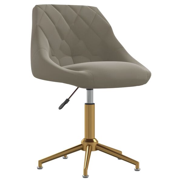 vidaXL Eetkamerstoelen draaibaar 4 st fluweel lichtgrijs