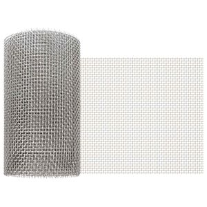 vidaXL Gaas Scherm 20 x 200 cm 6 Mesh RVS 201 Zilverkleurig
