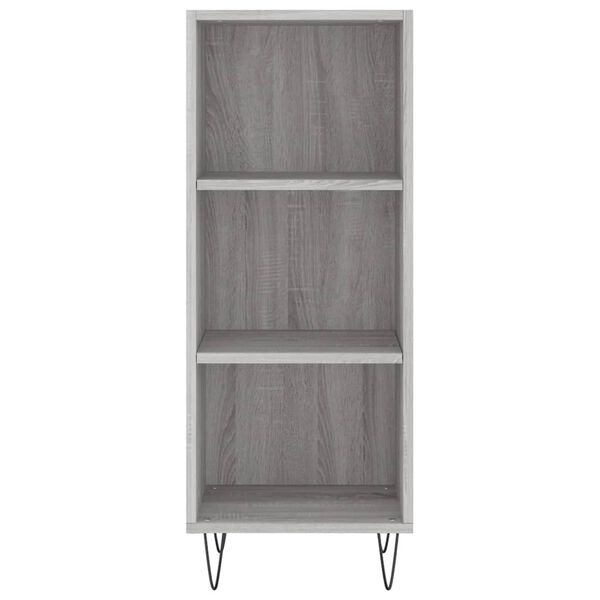 vidaXL Dressoir 34,5x32,5x90 cm bewerkt hout grijs sonoma eikenkleurig