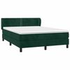 vidaXL Boxspring met matras fluweel donkergroen 140x190 cm