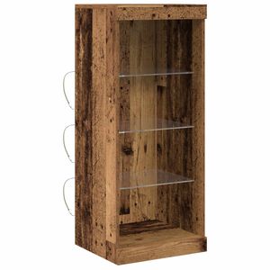 vidaXL LED Sideboard Oudhout 41 x 37 x 100 cm Bewerkt hout