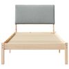 vidaXL Bedframe Bruin en lichtgrijs 90 x 190 cm Massief grenenhout
