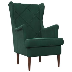 vidaXL Fauteuil Donkergroen Fluweel