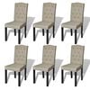 vidaXL Eetkamerstoelen 6 st stof camel