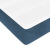 vidaXL Boxspring met matras fluweel donkerblauw 180x200 cm