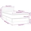 vidaXL Boxspring met matras en LED fluweel donkergroen 90x200 cm
