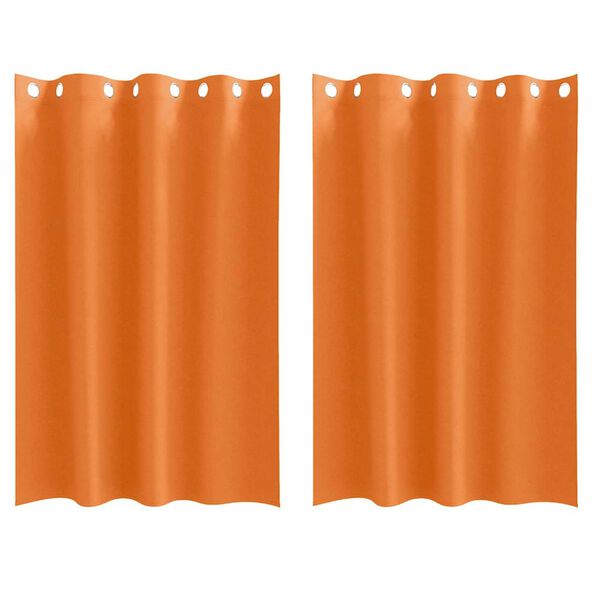 vidaXL Zwart-out Gordijnen met Ringen 2 pcs Feloranje 175 x 140 cm