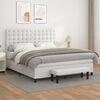 vidaXL Boxspring met matras kunstleer wit 160x200 cm