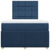 vidaXL Boxspring met matras stof blauw 120x190 cm