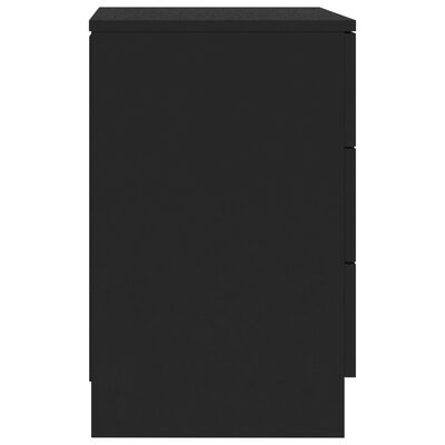 vidaXL Nachtkastjes 2 st 38x35x56 cm bewerkt hout zwart