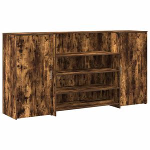 vidaXL Receptiebalie 200x50x103,5 cm bewerkt hout gerookt eikenkleurig