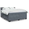vidaXL Boxspring met matras fluweel donkergrijs 180x200 cm